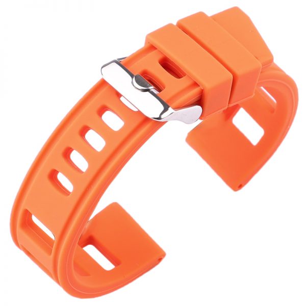 Bracelet Silicone Souple Iso 20mm 22mm Orange