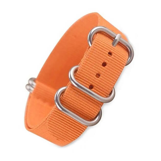 Nato Zulu 5 anneaux Orange Nylon
